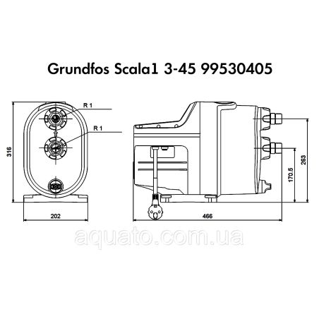 Насосна станція Grundfos Scala1 3-45 99530405 Насосна станція Grundfos Scala1 3-45 99530405