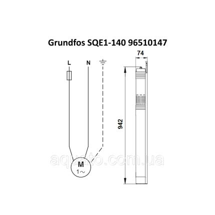 Насос для свердловини Grundfos SQE1-140 1,55кВт 96510147