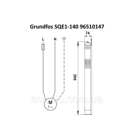 Насос для свердловини Grundfos SQE1-140 1,55кВт 96510147 Насос для свердловини Grundfos SQE1-140 1,55кВт 96510147