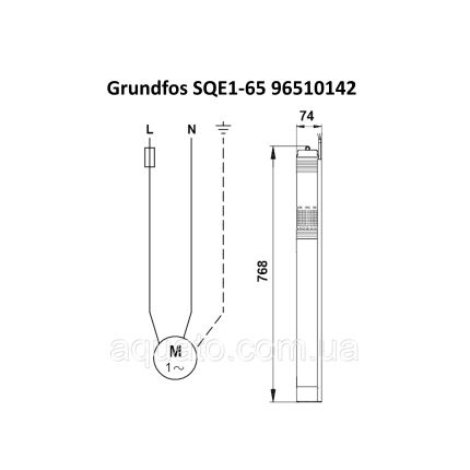 Насос для свердловини Grundfos SQE1-65 0,7кВт 96510142