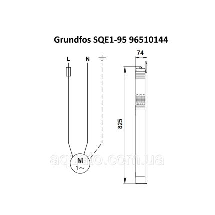 Насос для свердловини Grundfos SQE1-95 1,15кВт 96510144