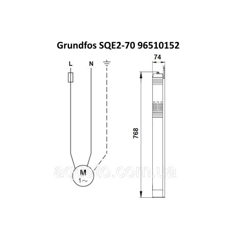 Насос для свердловини Grundfos SQE 2-70 1,15 кВт з комплектом, 60 м кабель 96160961 Насос для свердловини Grundfos SQE 2-70 1,15 кВт з комплектом, 60 м кабель 96160961