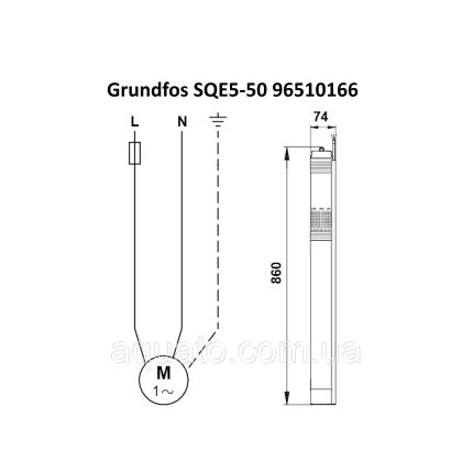 Насос для свердловини Grundfos SQE5-50 1,55кВт 96510166