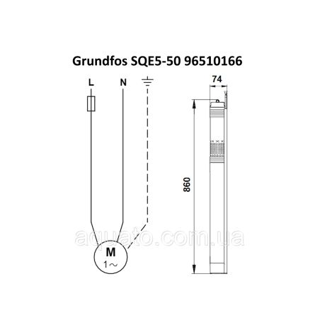 Насос для свердловини Grundfos SQE5-50 1,55кВт 96510166