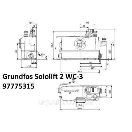 Sololift2 WC3 Grundfos 97775315 Каналізаційна установка