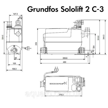 Sololift2 C3 Grundfos 97775317 Каналізаційна установка