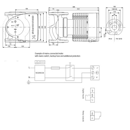 Регульований циркуляційний насос GRUNDFOS MAGNA1 65-60 F 99221371