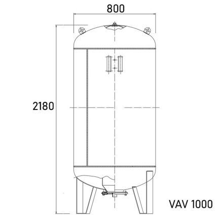Розширювальний бак Aquasystem VRV 750