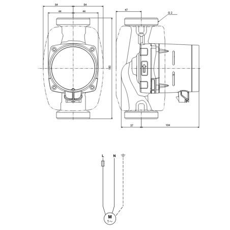 Циркуляційний насос Grundfos Alpha2 32-60 N 180 (99411448) Циркуляційний насос Grundfos Alpha2 32-60 N 180 (99411448)