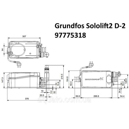 Sololift2 Dx2 Grundfos 97775318 Каналізаційна установка