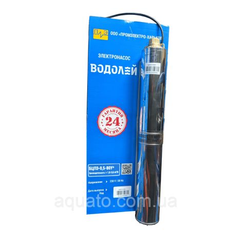 Водолій БЦПЕ 0,5-80У Насос для свердловини ЄВРО-1 60 120 Водолій БЦПЕ 0,5-80У Насос для свердловини ЄВРО-1 60 120