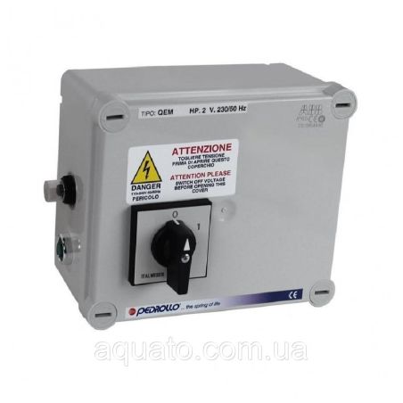 Пульт керування, Реле тиску PEDROLLO Пульт керування для однофазного занурювального насоса QEM 100