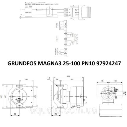 Регульований циркуляційний насос GRUNDFOSMAGNA3 25-100 180 PN10 97924247