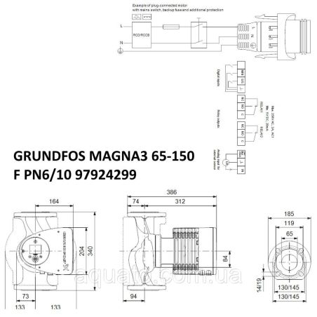 Регульований циркуляційний насос GRUNDFOS MAGNA3 65-150 F PN6 10 97924299 Регульований циркуляційний насос GRUNDFOS MAGNA3 65-150 F PN6 10 97924299