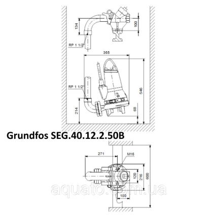 Grundfos SEG.40.12.2.50B 96075905 Каналізаційний насос з ріжучим механізмом
