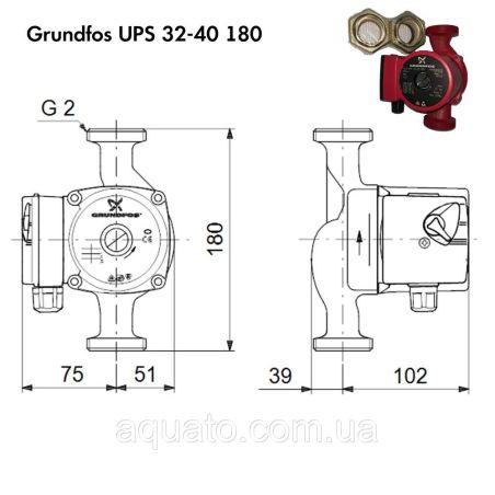Циркуляційний насос Grundfos UPS 32-40 180 98368439
