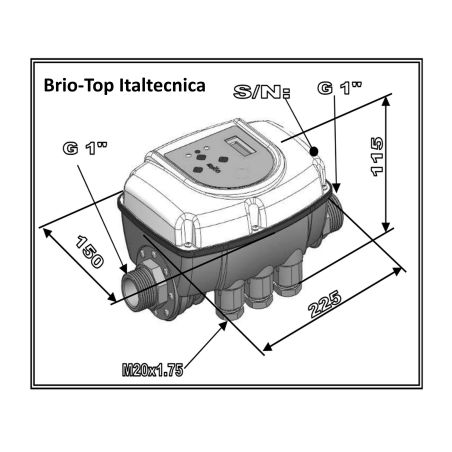 Контролер, датчик Italtecnica Контролер тиску Brio Top
