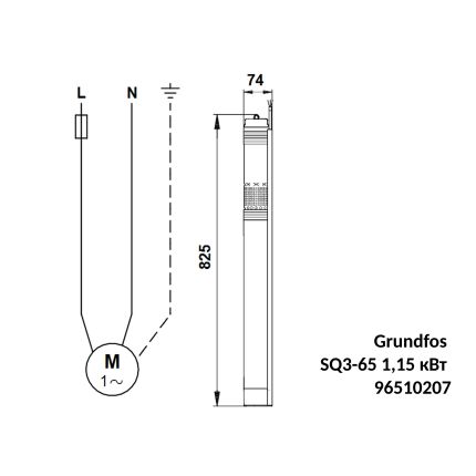 Насос для свердловини Grundfos SQ3-65 1,15 кВт 96510207