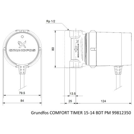 Циркуляційний насос Grundfos COMFORT TIMER 15-14 BDT PM (99812350)