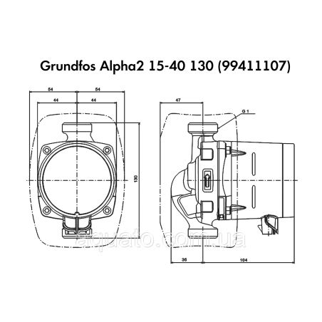Циркуляційний насос Grundfos ALPHA2 15-40 130 (99411107) Циркуляційний насос Grundfos ALPHA2 15-40 130 (99411107)