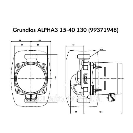 Насос циркуляційний Grundfos ALPHA3 15-40 130 (99371948) GRUNDFOS Насос циркуляційний Grundfos ALPHA3 15-40 130 (99371948) GRUNDFOS