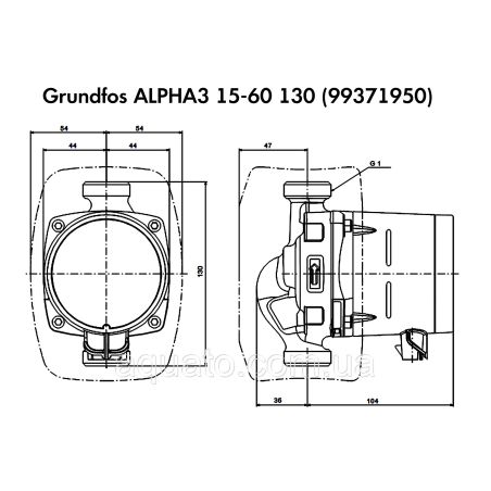 Насос циркуляційний Grundfos ALPHA3 15-60 130 (99371950) Насос циркуляційний Grundfos ALPHA3 15-60 130 (99371950)