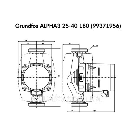 Насос циркуляційний Grundfos ALPHA3 25-40 130 (99371956) Насос циркуляційний Grundfos ALPHA3 25-40 130 (99371956)