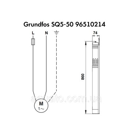 Насос для свердловини Grundfos SQ5-50 1,55кВт 96510214