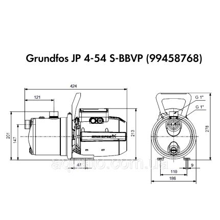Поверхневий насос Grundfos JP 4-54 S-BBVP (99458768)