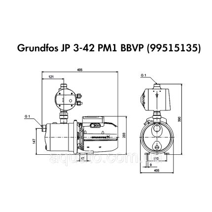 Установка підвищення тиску Grundfos JP 3-42 PM1 BBVP (99515135)